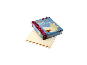 Smead 24115 Folders, Front Interior Pocket, Straight End Tab, Letter, Manila, 50/Box