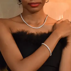 Lunne Micro Tennis Necklace| Better Than Black Friday Deals|  CZ Diamond Stones, Chain Lengths 16-24 gift Women Fashion Jewelry