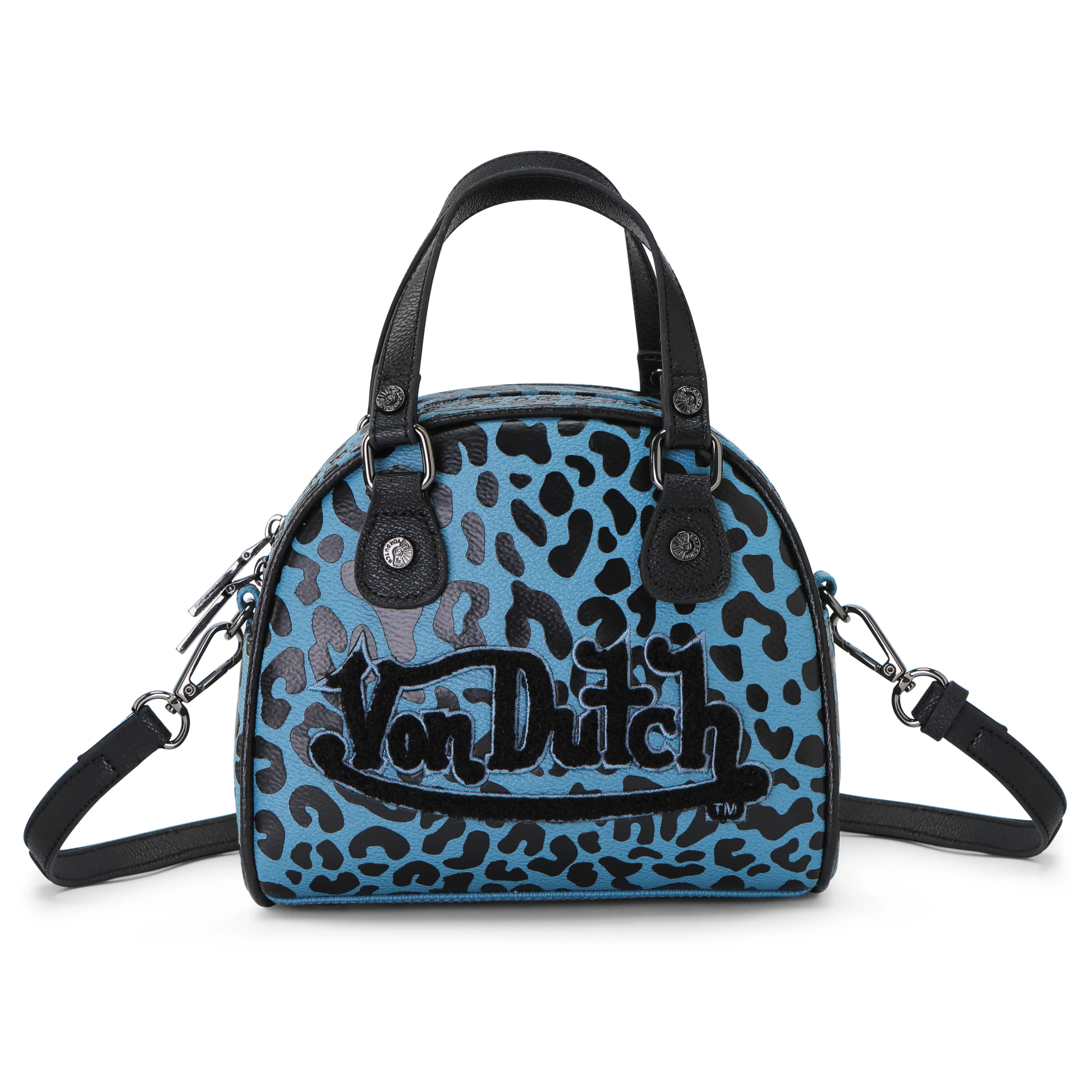 Von Dutch Blueberry Cheetah Bowling Bag