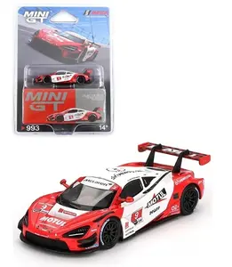 MINI GT CLAREN 720S GT3 EVO IN RED AND WHITE "PFAFF MOTORSPORTS" 2024 IMSA LAGUNA SECA 1:64 SCALE DIECAST MODEL 993-2H