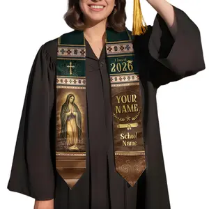 [HOT] Custom Mexican Graduation Stole 2026 Printed Sash, Mexico Flag Stole with Name, Personalized Graduation Gift