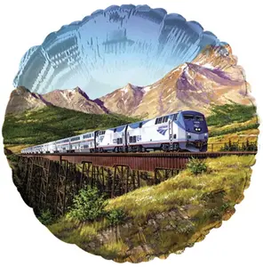 Amtrak Train Party Mylar Balloon