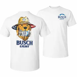 [100% Cotton] Funny Trend Dog Lover Graphic T Shirt Vintage Beer Style Puppy Tee For Men Women Gift Idea Birthday Summer Party Bbq Outfit Casual Wear Fun Relaxed Vibes Comfortable Everyday Style Cute Outdoor Lifestyle Look, Unisex Casual Graphic T-Shirts