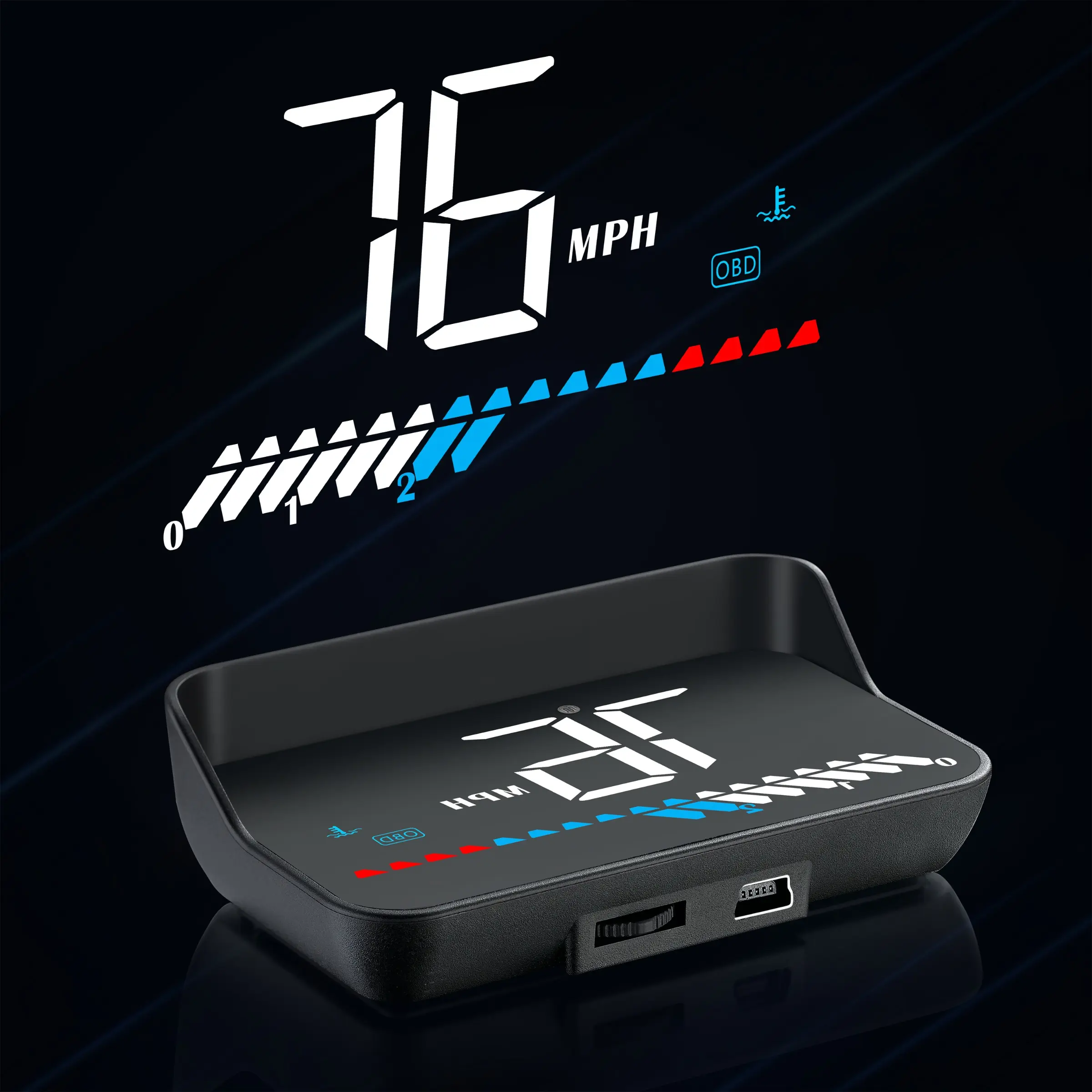 [Summervibes] Compact M7 Car HUD Head-Up Display, High-Definition Digital Speed Projector, OBD-GPS Car Diagnostics, Intuitive Interface OBD Driving Computer, PP Enclosure Material Automotive Navigation System