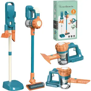 3-in-1 Kids Vacuum That Really Works, Toddler Toy Vacuum Cleaning Set for Children Aged 3+, Fun Working Toy Vacuum with Working Suction for Realistic Play (630Blue)