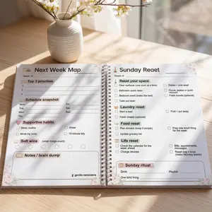 Sunday Reset Planner – Gentle Weekly Reset and Life Organization Journal with Sunday Routine Checklists, Home Reset and Next Week Planning Pages