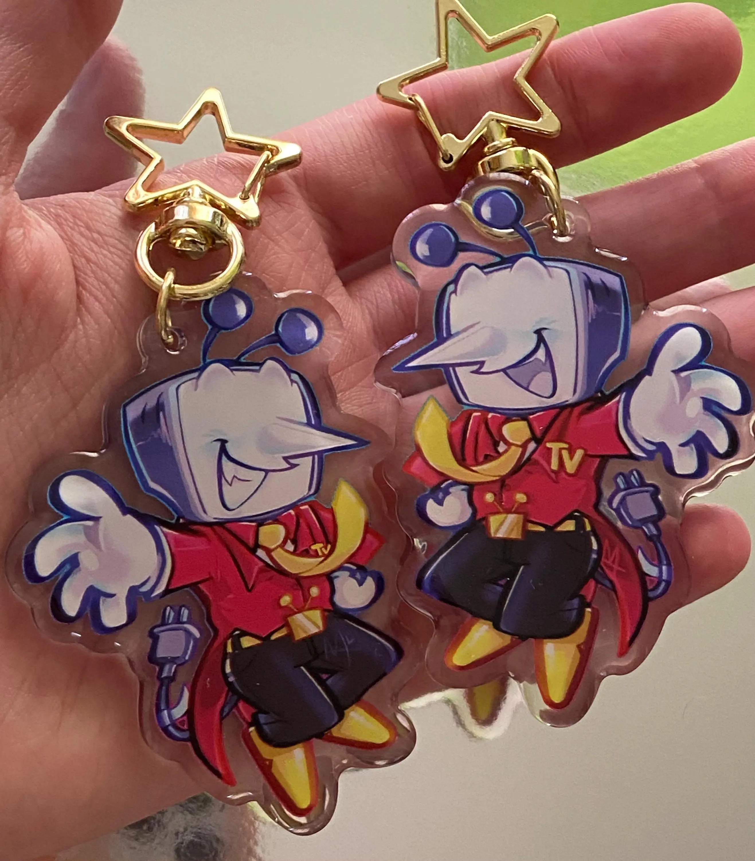 Ant Tenna Keychain, Deltarune Acrylic Keychain, Cute Keyring Accessory, Collectible Fan Merch, Perfect Gift for Fans, Bag Charms, Kawaii Merch Gifts