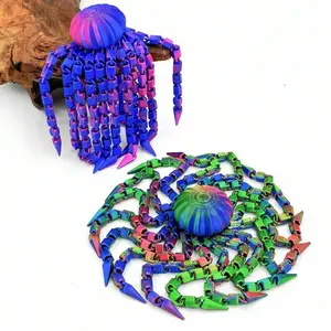 3D Printed Squid Figurine, Cute Gradient Colors, Perfect Gift for Ages 14+, Easter Thanksgiving Present, Model Kit Collection