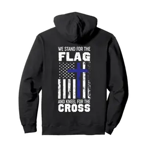 Men’s "We Stand For The Cross" Graphic Hoodie - TikTok Trending Faith Vibe Style | Casual Essential