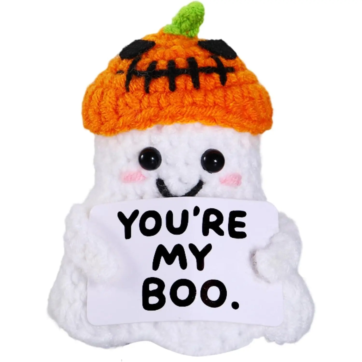 YOU ARE MY BOO Gifts for Boyfriend Girlfriend Him Her - Halloween Crochet Ghost Boo Basket Stuffers for Women Men Adults, Goth Anniversary Spooky Gift for Husband from Wife Gothic Halloween Decor