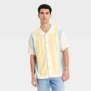 Men's Easter Capsule Collared Cardigan - Goodfellow & Co