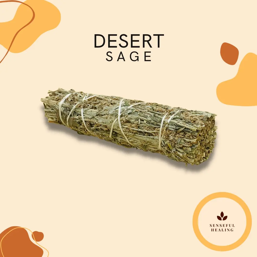 4-in Desert Sage Smudge Stick Smudging Sage Pack, Holistic Room Scents Set for Spiritual Energy Work, Cleansing, Intention Setting & Calming Aroma