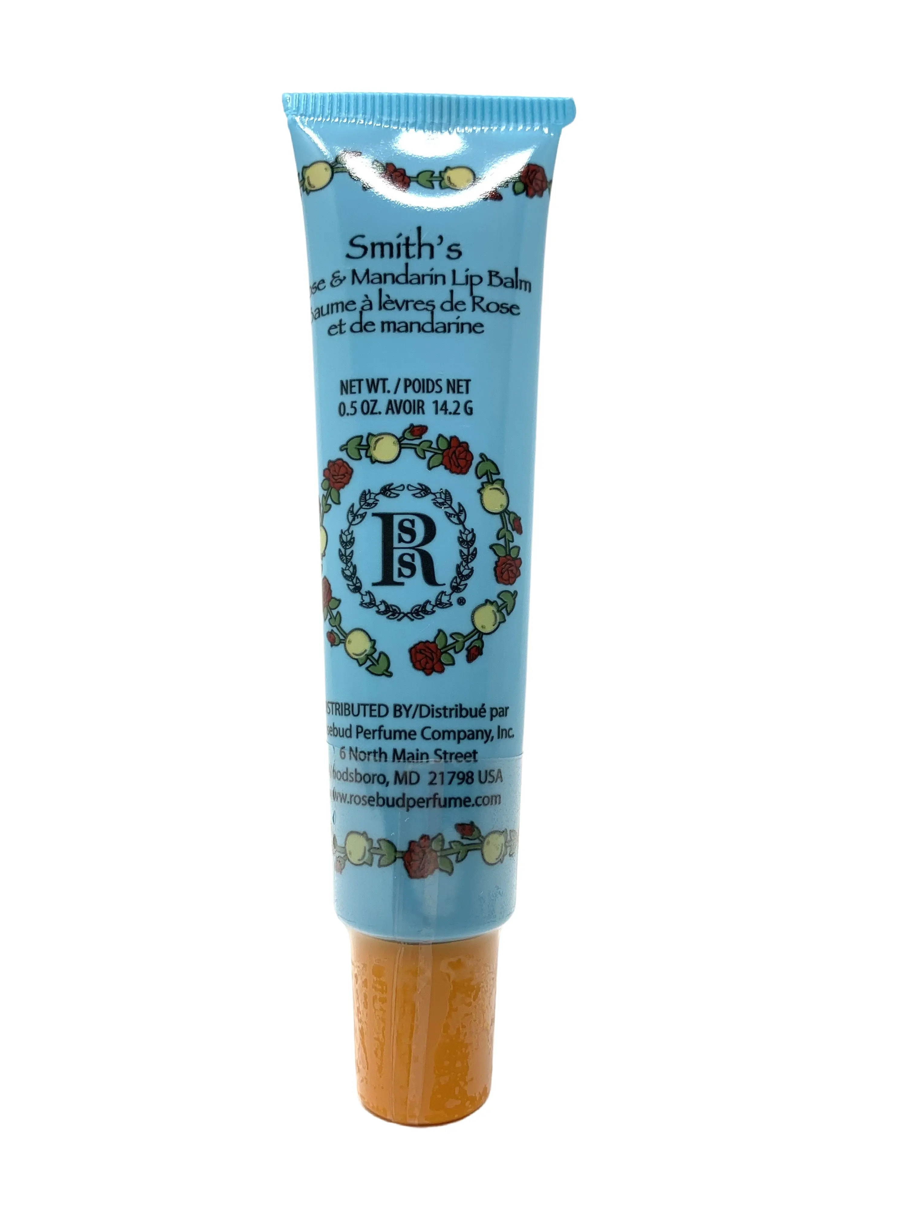Natural Rose & Mandarin Mix Moisturizing Lip Balm with Orange Spice - Cottonseed Oil Infused Moisturizer, Heal Dry Chapped Lips Treatment, Smoothing Salve, 0.5 oz Tin