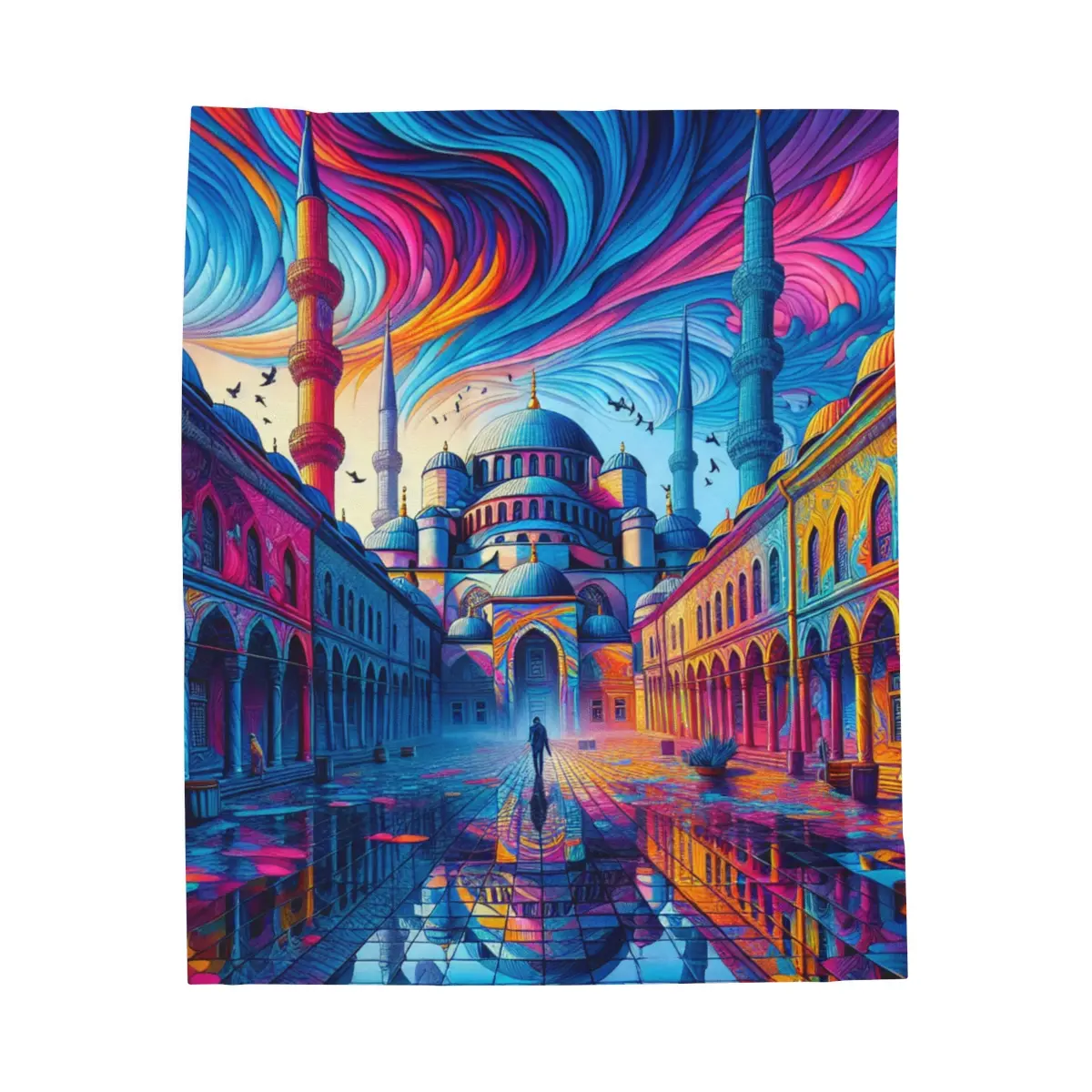 Iridescent Haven of Tranquility- Plush Blanket