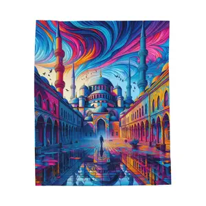 Iridescent Haven of Tranquility- Plush Blanket
