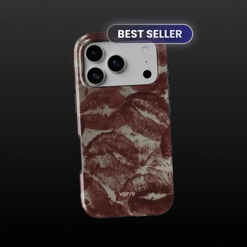 Vintage Kiss Print Mobile Phone Case, Protective Phone Accessories with Shock Resistance