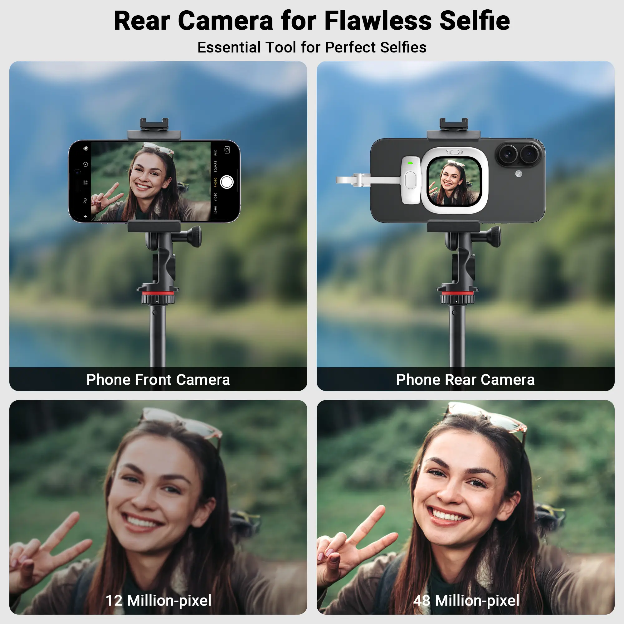 FOUNIST Vlogmate Mini for iPhone 5-17, 1080P/2K Magnetic Plug-and