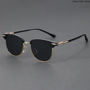 XUH Unisex Retro Metal Small Square Round Sunglasses, European American Trendy Fashion UV400 Protection Anti Glare, Casual Daily Shades for Men Women Outdoor Driving Wear
