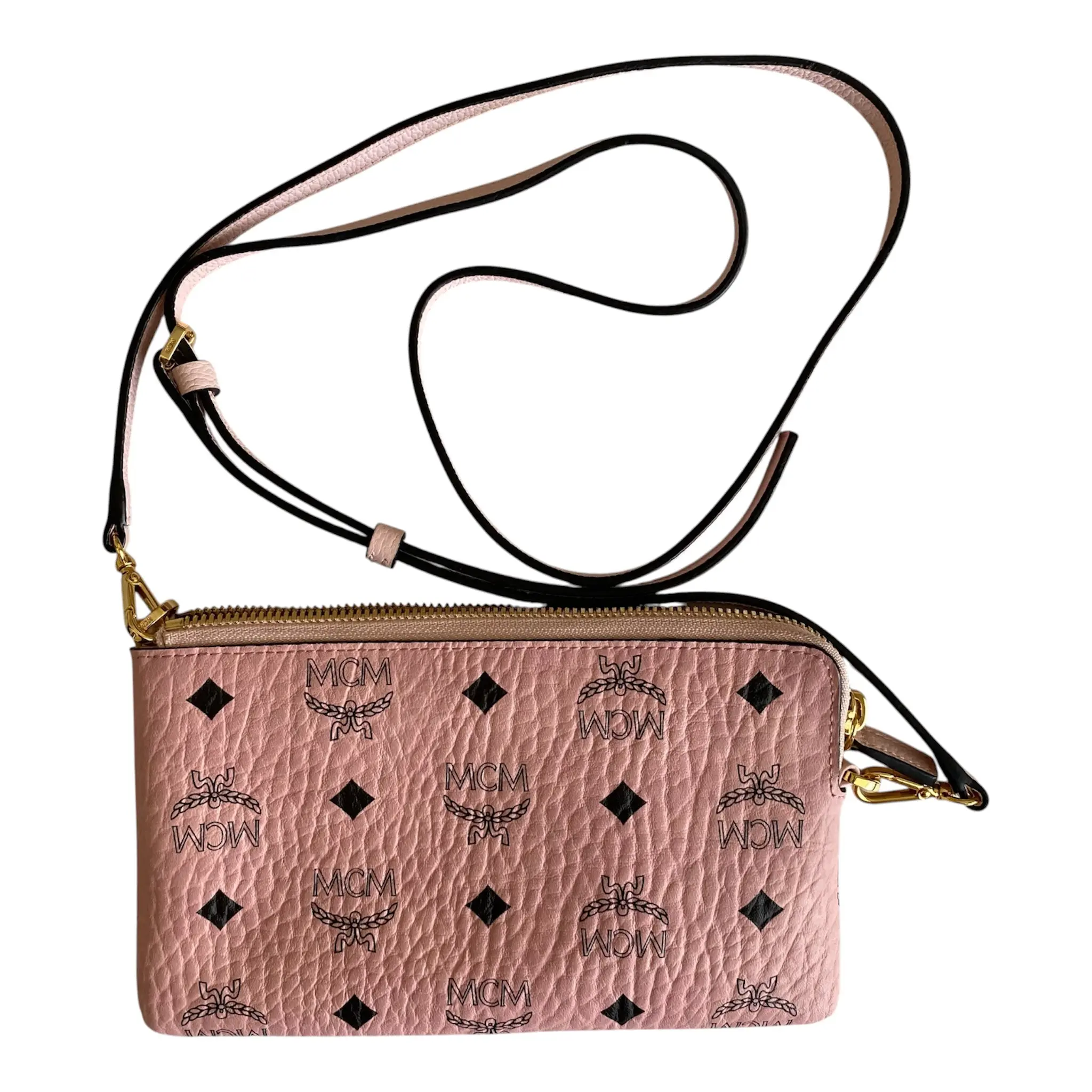 Pre-owned MCM bag Crossbody bags FINAL SALE NO RETURN NO CANCEL pink visetos belt crossbody Authentic with COA