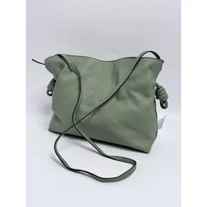 Pre-owned Loewe Leather Crossbody Bags Rosemary Green Nappa Calfskin Mini Flamenco Clutch Bag Crossbody Shoulder ZS002LW