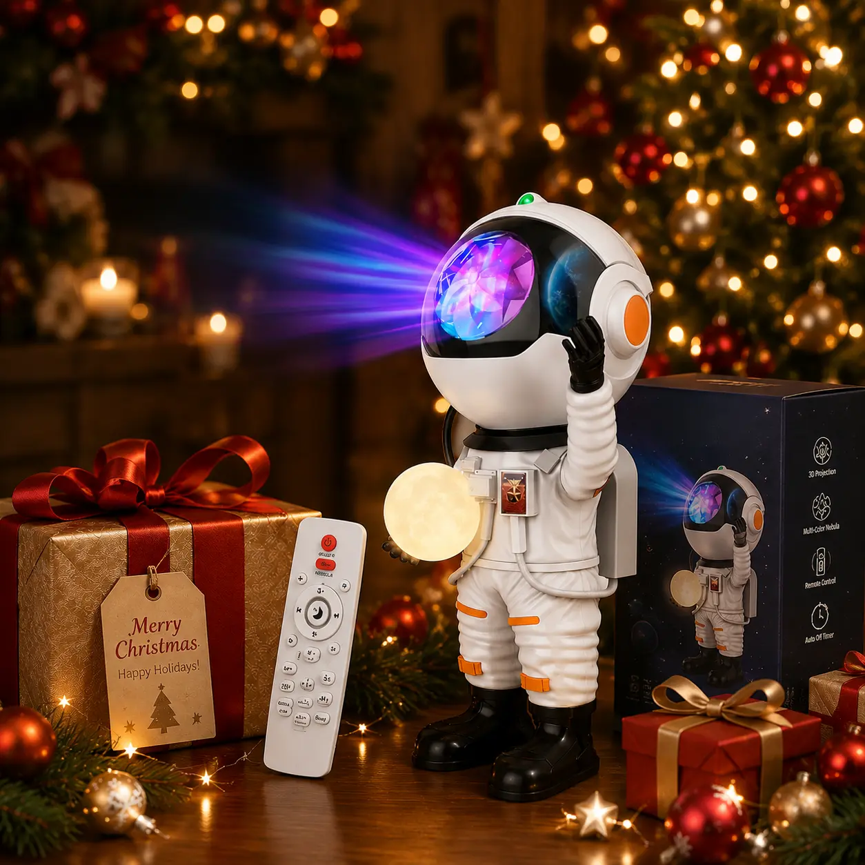 Star Projector Galaxy Night Light Astronaut Space Projector Starry Nebula Ceiling Light with Remote Control Modern Light Projector for Bedroom Decor, Gifts for Adults, Teens, Christmas, Birthday