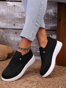 New Arrival High-Quality Flyknit Mesh Thick Sole Sports Shoes, Comfortable and Stylish, Versatile and Affordable, Click to Buy Now!