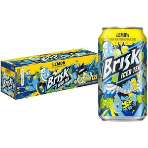 Brisk Lemon Iced Tea, 12 Fl Oz Cans (Pack of 12)