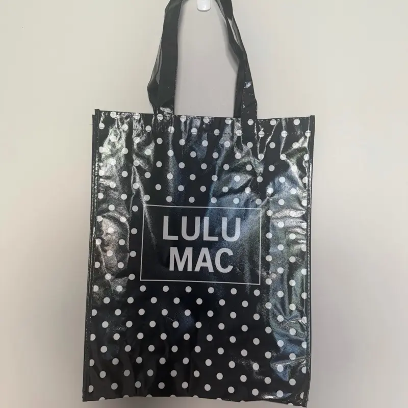 Lulumac Polka Dot Tote Bag, Chic & Elegant Casual Shoulder Bag for Women, Lightweight with Snap Closure for Work or Shopping