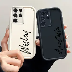 Phone Case - Personalized Soft TPU Shockproof Phone Case with a Custom Minimalist Design for Samsung S24, S24 FE, S24 PLUS, S24 ULTRA, S25, S25 PLUS, S25 ULTRA, S26, S26 PLUS, S26 ULTRA Featuring a Handwritten Name