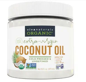 Viva Naturals Organic Coconut Oil - Unrefined, Cold-Pressed Extra Virgin Coconut Oil Viva Naturals Organic Coconut Oil - Unrefined, Cold-Pressed Extra Virgin Coconut Oil