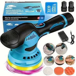 Vehicle Polishing Kit, Blue Cordless Car Polisher, with Battery, for Car Detailing/Scratch Repair Tool Set