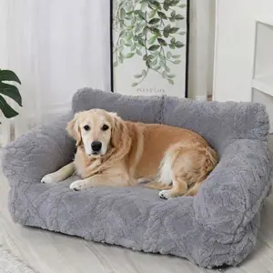 Four-Season Pet Sofa Bed, Detachable Washable Polyester Fiber Dog Cat House, Multi-Functional Pet Nest for Cats Dogs Shaped Beds, Fluffy Cloud Bed