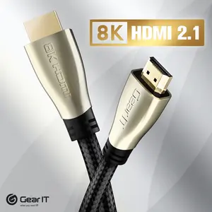 8K Premium Braided HDMI 2.1 Cable - 60Hz 48Gpbs, 7 Feet