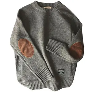 2025 New Men Pullover Sweater Autumn Fashion Casual Loose Thick O Neck Wool Knitted Oversize Harajuku Streetwear Knitwear M-5Xl Menswear Tops