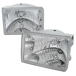 1993-1998 Jeep Grand Cherokee Factory Style Headlights (Chrome Housing/Clear Lens)