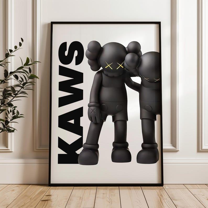KAWS Figure Poster 1, Hypebeast Room Decor, Dopamine Wall Art (Frame Not Included)