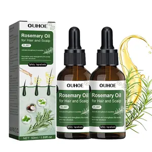50ML Rosemary Hair Oil, Rich in Camellia Seed and Peppermint Oil, Deep Nourishment, Nourishing, Moisturizing, Hydrating, Smooths Frizz, Daily Hair Care.