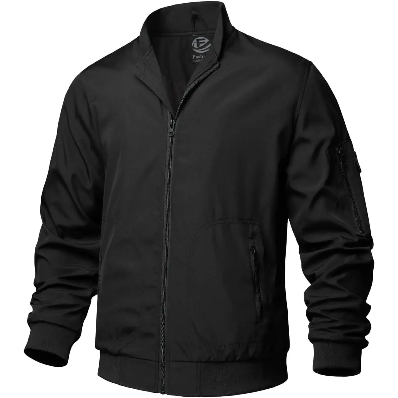 TLZC Men's Fashion Bomber Jacket Lightweight Track Windbreaker Jackets Outdoor Golf Windproof Coat
