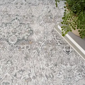 Nourison Distinctive Persian Floral Indoor Area Rug Cream Grey 7'10" x 9'10"