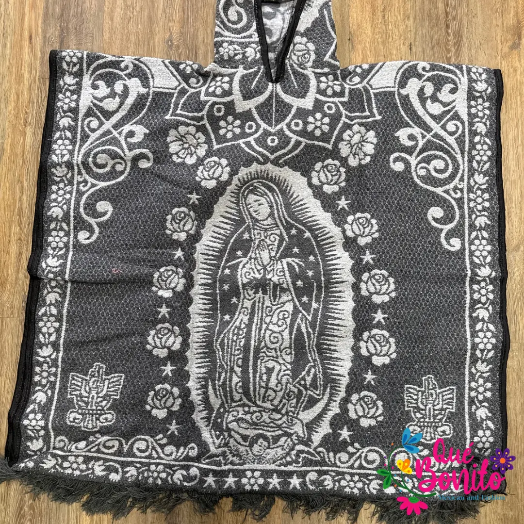 Hooded Poncho Unisex Guadalupana