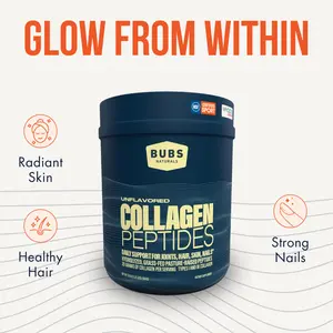 BUBS Naturals Collagen Peptides - Glow with Healthy Skin, Strong Nails & Joint Support - Unflavored, Easy-to-Use Daily Protein for Wellness