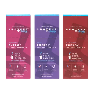 Protekt Healthy Energy Drink Packets | Sugar-Free, Keto and Paleo Friendly & Vitamin B12 Boosted | Organic Caffeine