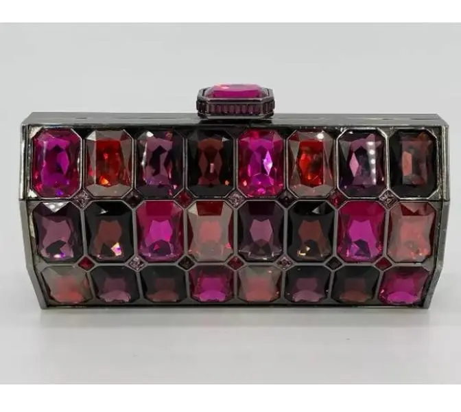 Pre-owned JUDITH LEIBER Large Gemstone Clutches & Wristlets Leiber Minaudiere Clutch