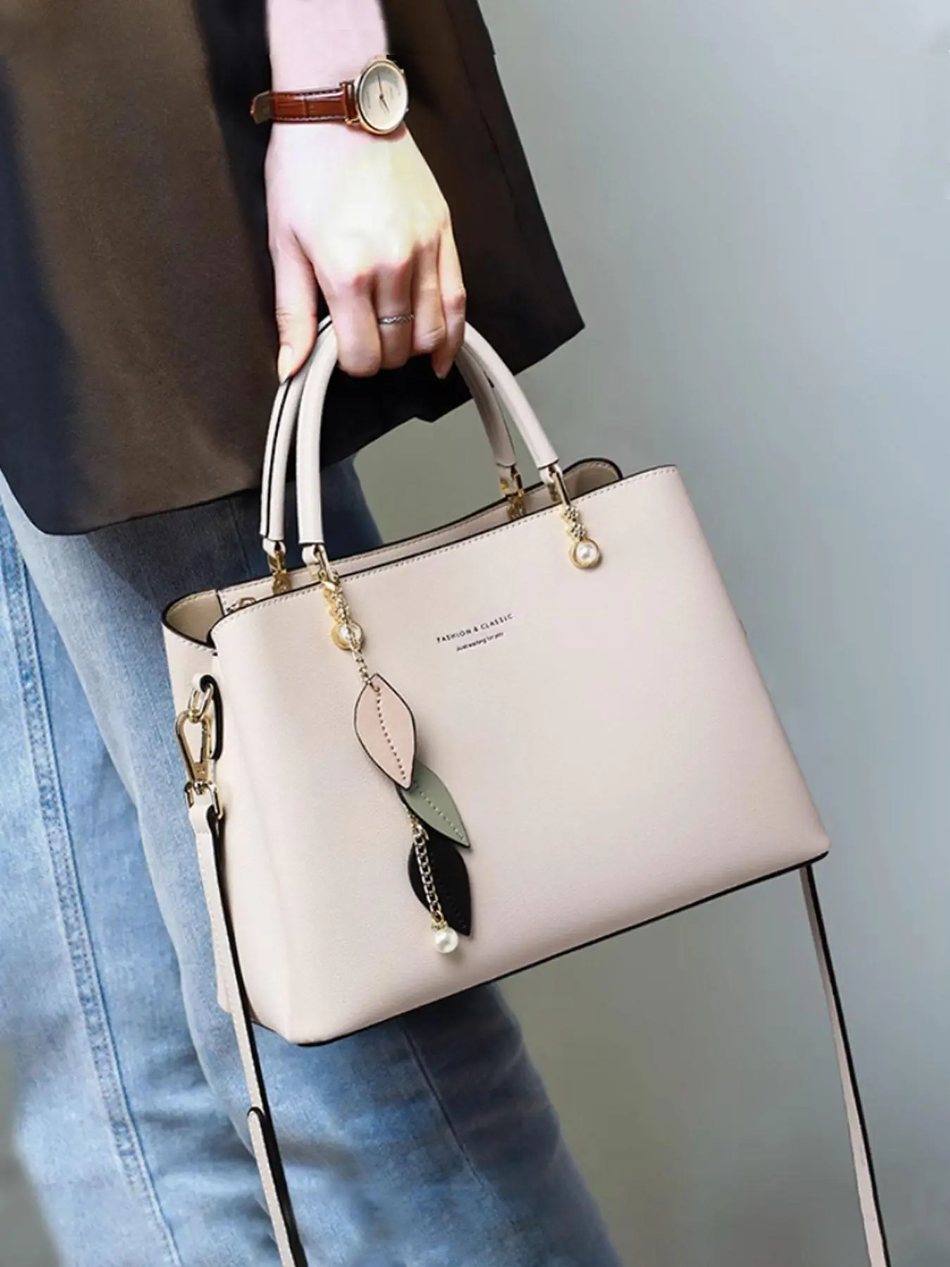 Women's Elegant Solid Color Genuine Leather Handbag, Cowhide Crossbody Bag for Valentine's Day Gift, Birthday Gift, Casual Trendy Versatile High-quality Daily Commuting Bag, Fashionable Purse