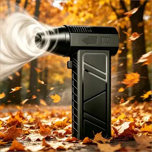 130K RPM 4-Speed Adjustable Turbo Air Blower, Cordless Type-C Fast Charging Jet Fan, High Power Electric Blower, Portable Handheld for Car Snow Dust Removal Home Office Yard Outdoor