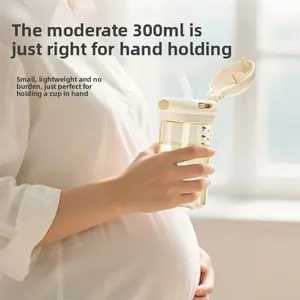 Langkes Premium PPSU Pregnancy Water Bottle with Straw for Maternity Hospital Labor Delivery BPA Free Leak Proof Insulated Hot Cold Tumbler with Time Markings