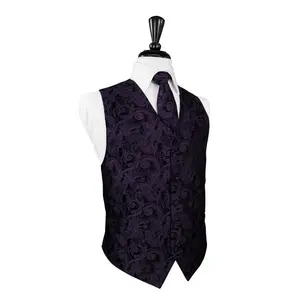 Berry Tapestry Tuxedo Vest