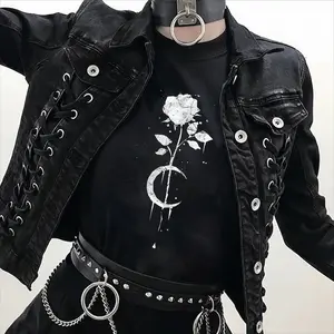 Rose Moon Shirt -goth clothing,grunge shirt,grunge clothing,goth shirt,gothic shirt,gothic ,gothic clothes,edgy