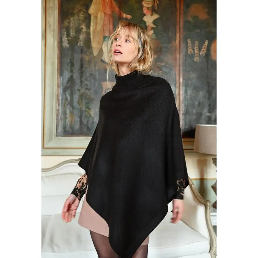 Triangle Turtleneck Poncho