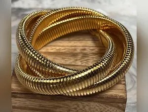 Triple cobra ribbed water resistant bracelet